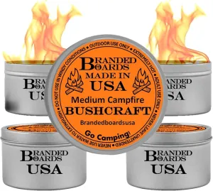 | Made in USA | Portable Mini Bonfire Campfire in a Can | Reusable & up to 5 Hours of Burn Time | Picnics Parties S'Mores Gifts Bushcraft Camping Survival Emergencies