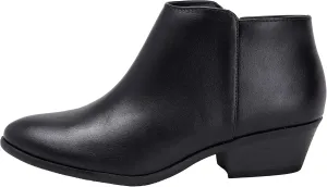 ~ TIFF ~ Women's Ankle Bootie Boot Low 1.5" Heel Side Zipper