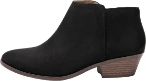 ~ TIFF ~ Women's Ankle Bootie Boot Low 1.5" Heel Side Zipper
