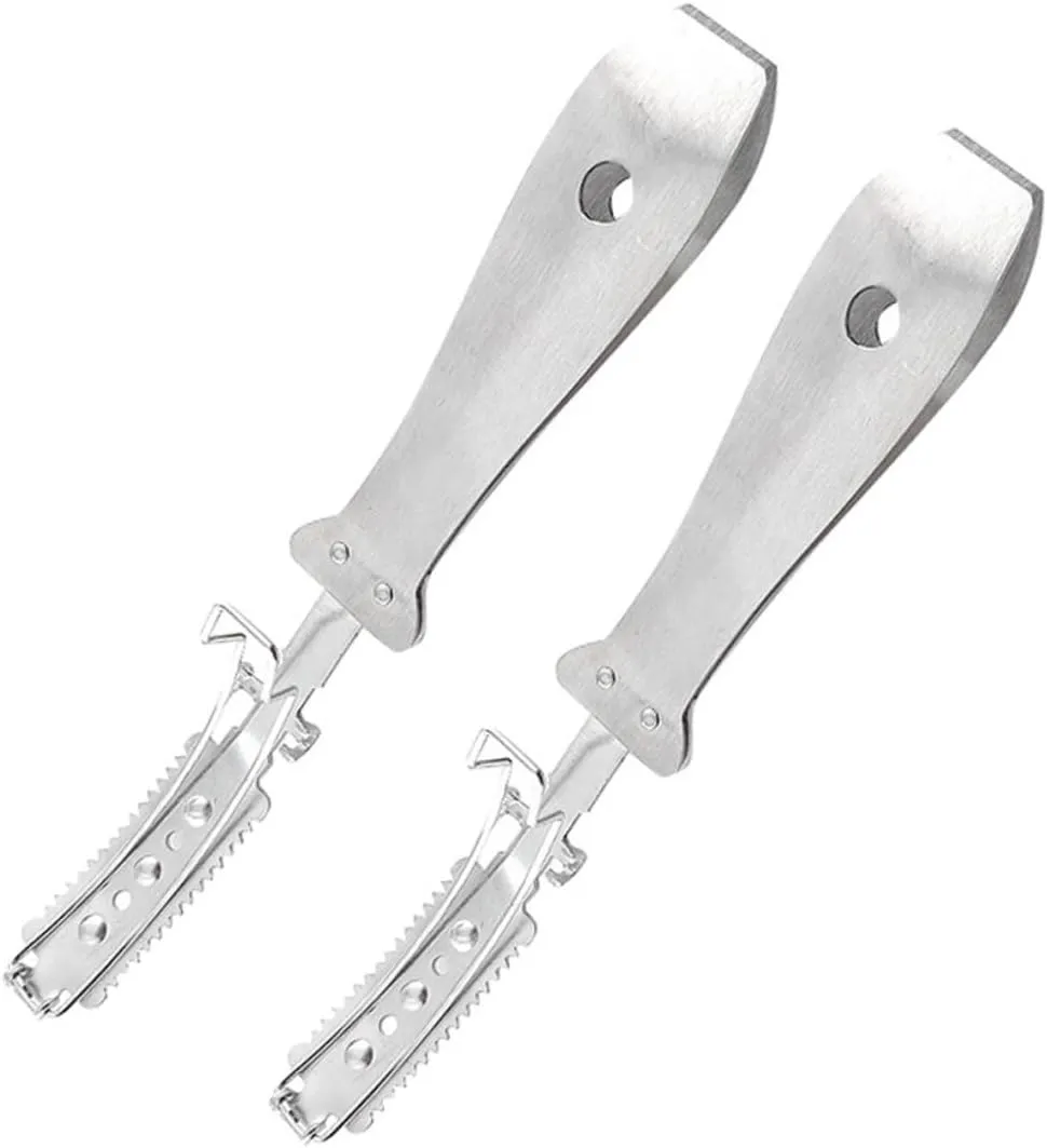2pcs Shaver Pig Hair Removal Tool Pork Hair Scraper Razor Knife Blades Animal Hair Cleaning Scraper Razor Scraper Razor Blades Hair Removal Tweezers Mutitool Silver Stainless Steel