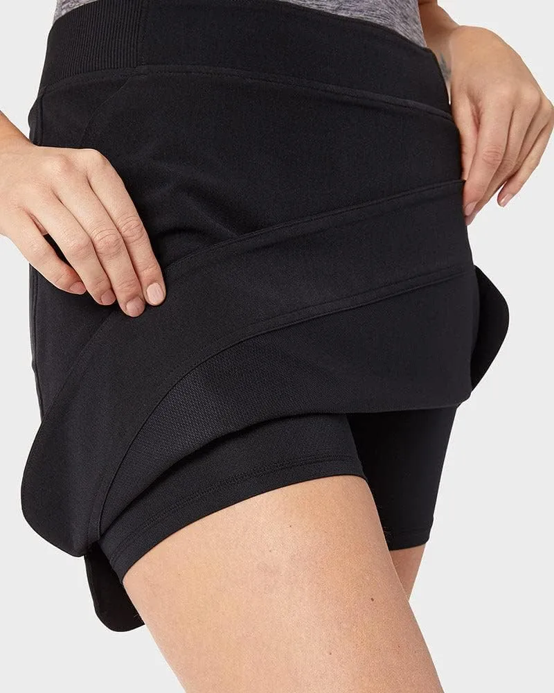 32 Degrees Cool Women's Stretch Woven Skort | Slip-On | Elastic Waistband | Office | Tennis | Golf
