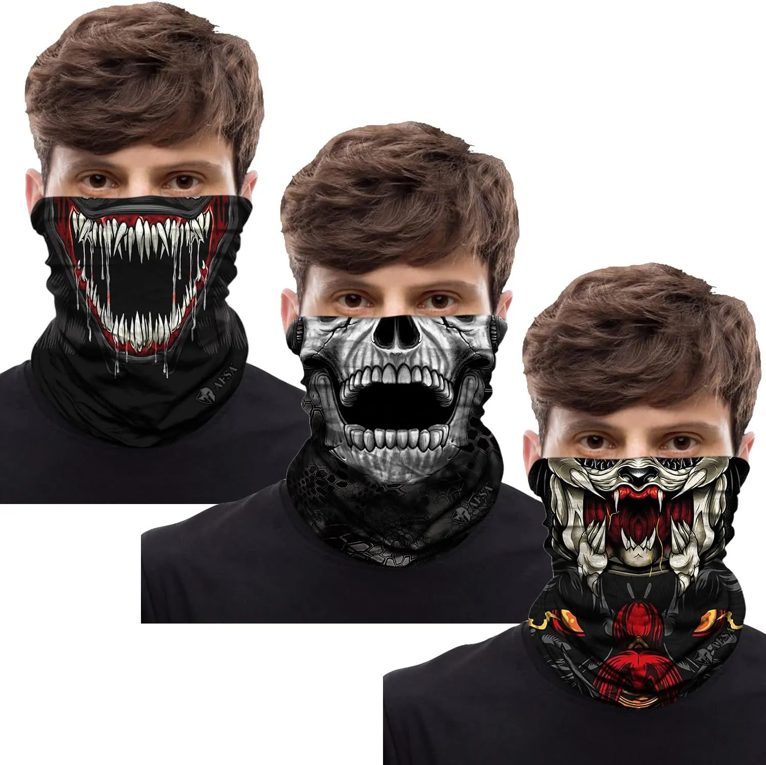 3PCS Cooling Neck Gaiter UV Sun Protection Face Cover Shield Bandanas Men Women Balaclava Headwear Magic Scarf