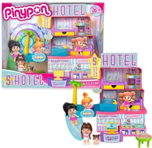 5 star hotel, hotel playset with 2 figures, hotel accessories included, hotel consisting of reception, buffet, family room and suite, for children from 4
