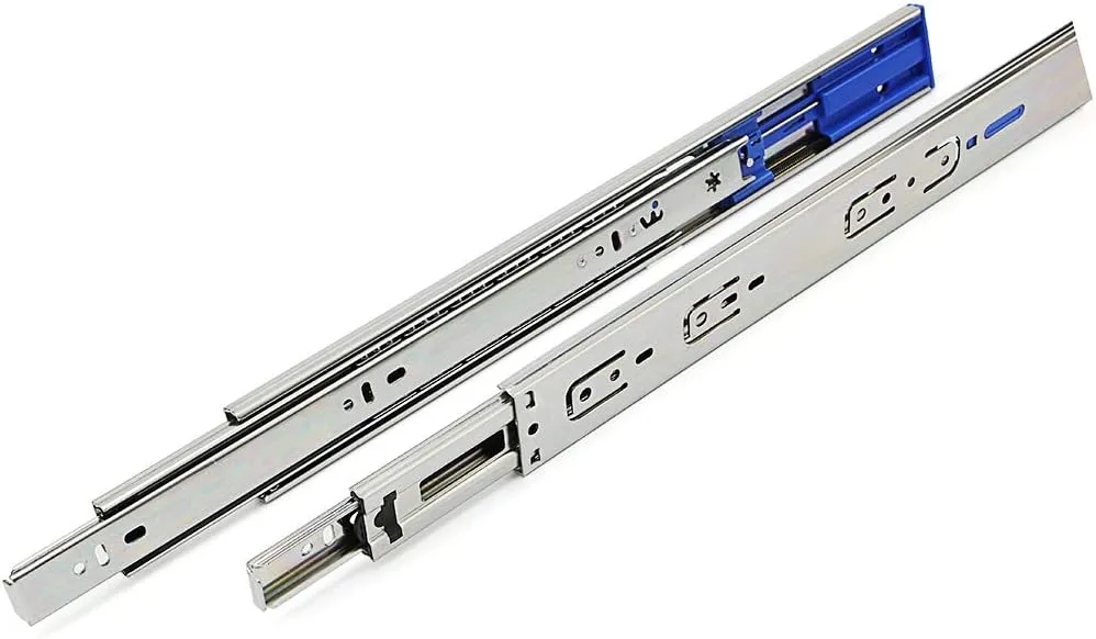 6 Pairs of 16 Inch Hardware 3-Section Side Mount Soft Close Full Extension Ball Bearing Drawer Slides,100 LB Capacity Drawer Slide