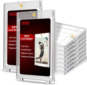 60ct Magnetic Card Holder for Trading Cards, 35pt Magnetic Card Case for Baseball Cards, Display Case for Game Cards, Sports Cards, Card Protectors Hard Plastic Acrylic