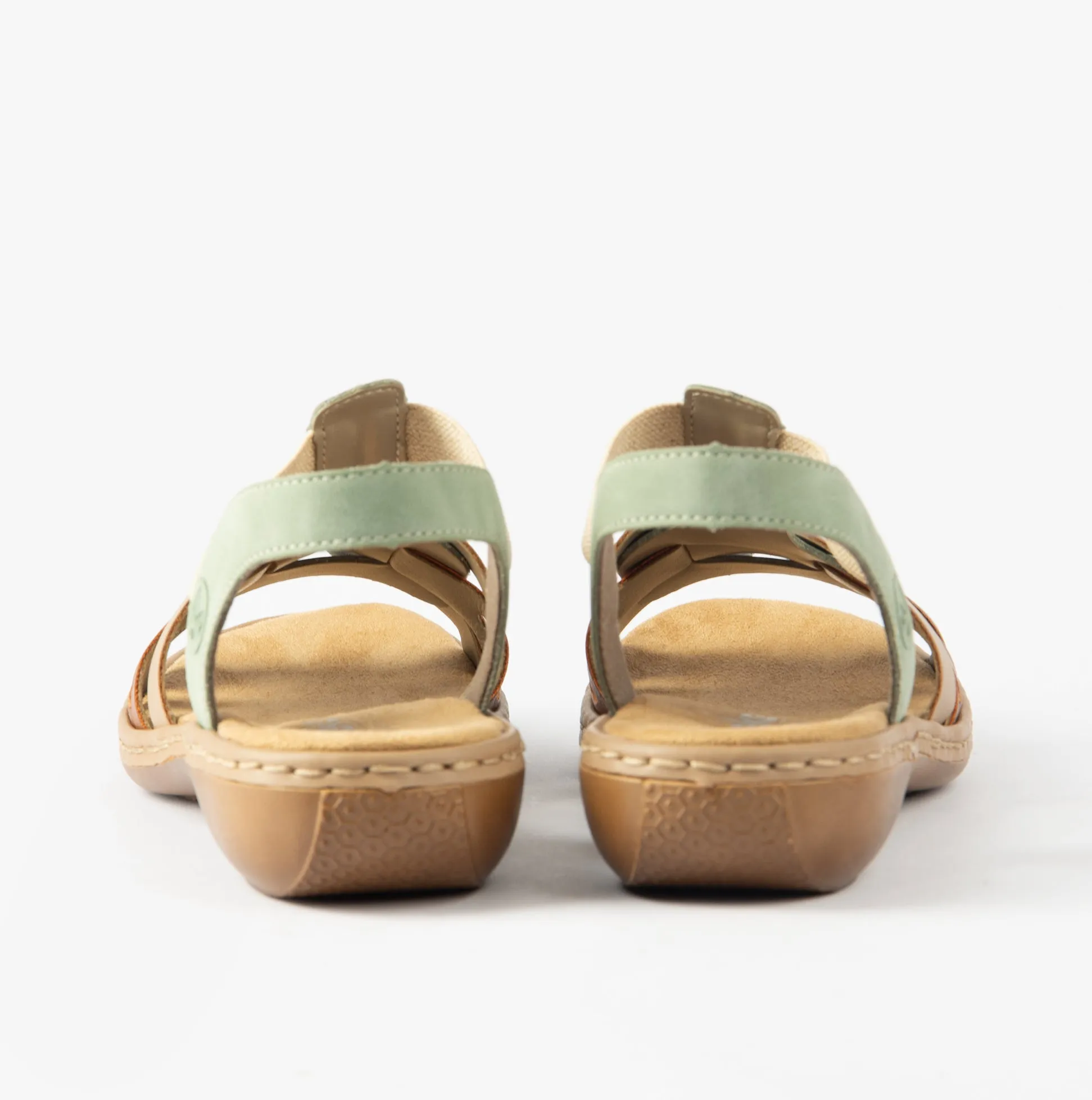 65918-52 Womens Sandals Green Combination