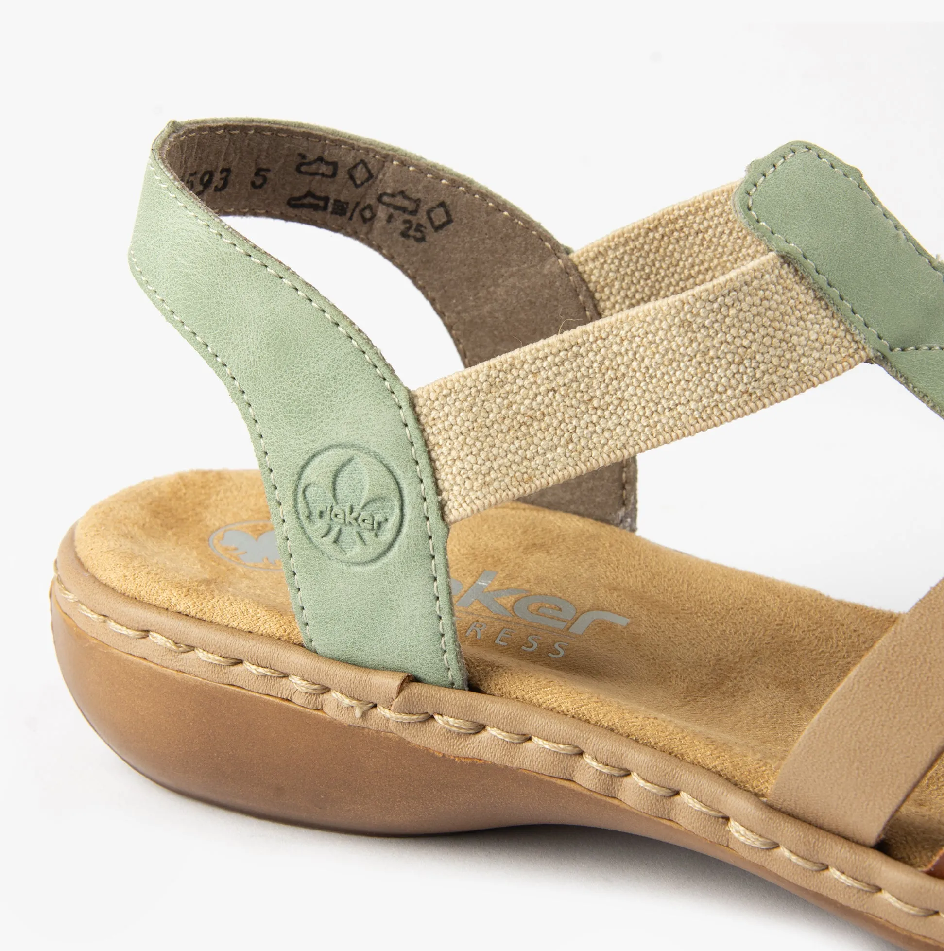 65918-52 Womens Sandals Green Combination