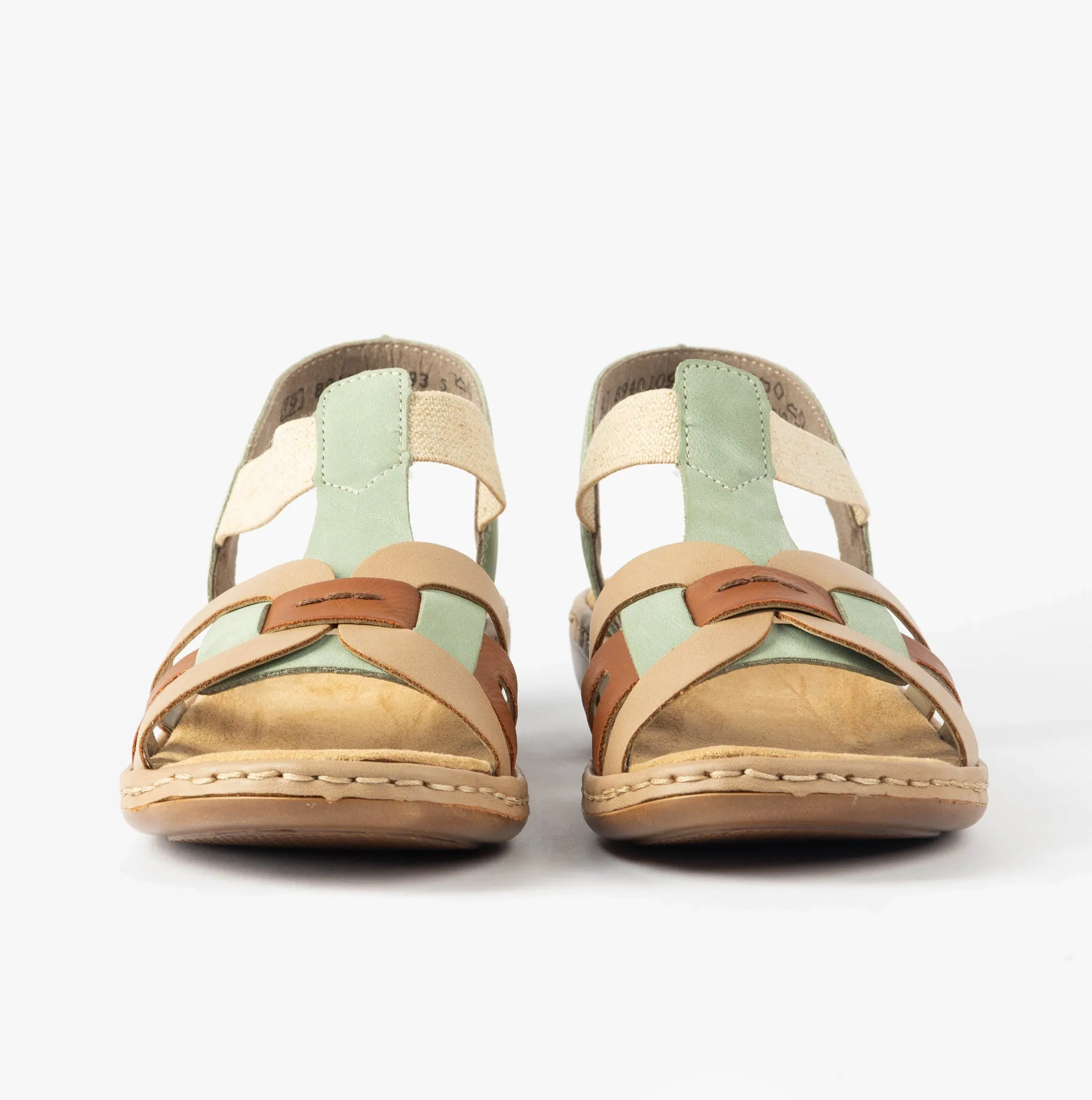 65918-52 Womens Sandals Green Combination