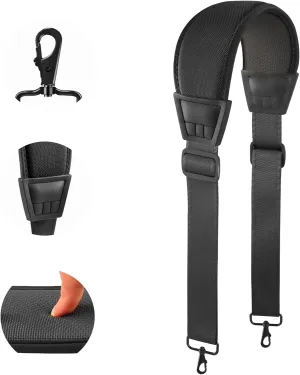 67" Universal Shoulder Strap, Neoprene Thick Padded Bag Strap with Double Adjustable Buckles and Metal Hooks, Ideal for Briefcases, Computer Satchels, Crossbody Bags, Luggage(Supple)