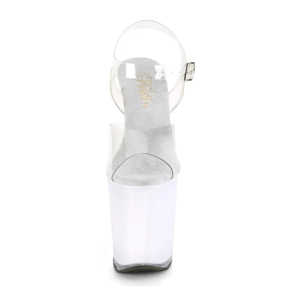 8 Inch Heel ILLUMINATOR-808 Clear Multiple Color Light Up