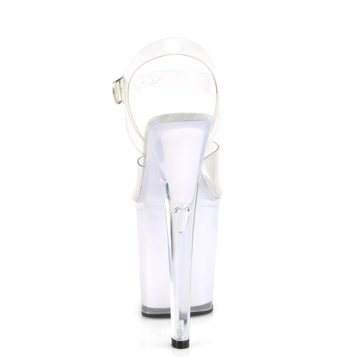 8 Inch Heel ILLUMINATOR-808 Clear Multiple Color Light Up