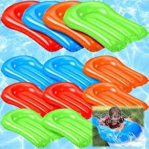8 Pcs Inflatable Surfboard for Water Slides,Pool Slide 21.2 x 15 Inch Portable Inflatable Body Boards for Kids Slide Water Accessories