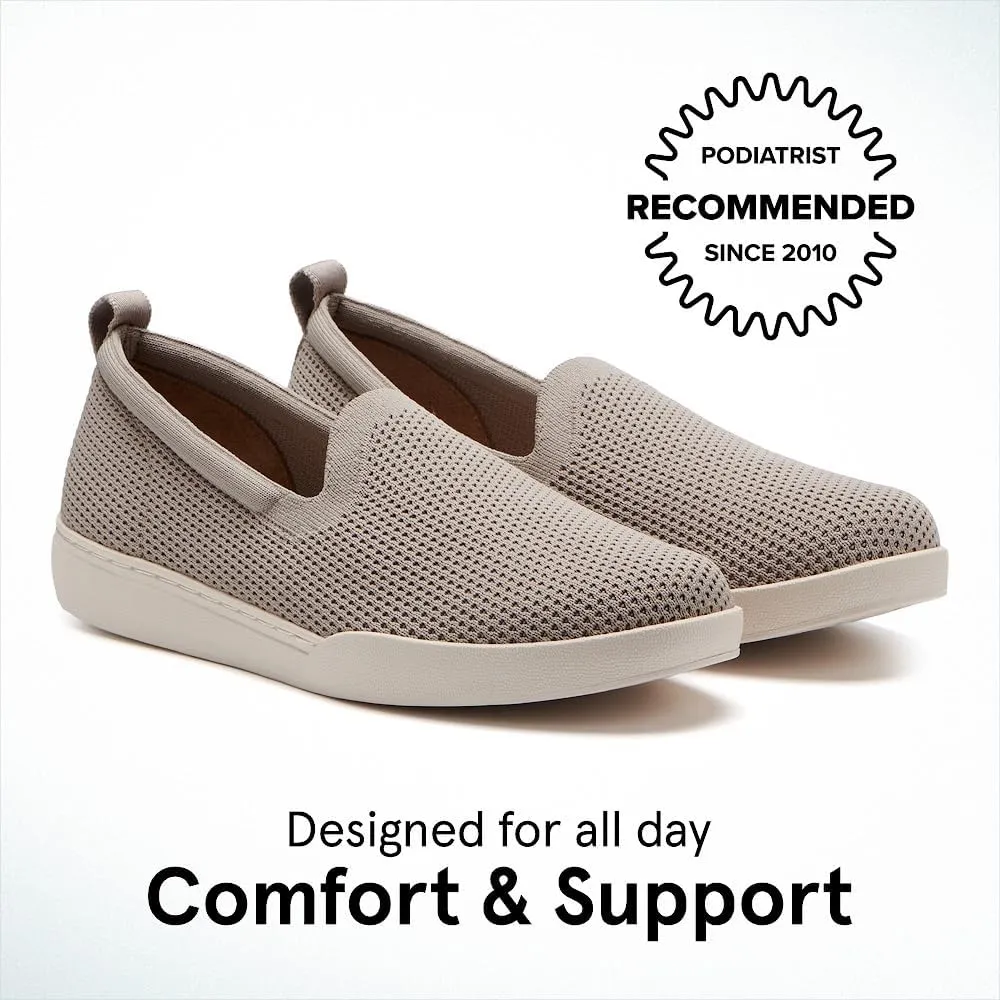 ABEO Women's Encore Knit Slip On Sneakers | Metatarsal Sneakers | Breathable Knit Slip On Sneakers | Womens Travel Sneakers | Built-in Metatarsal Pads