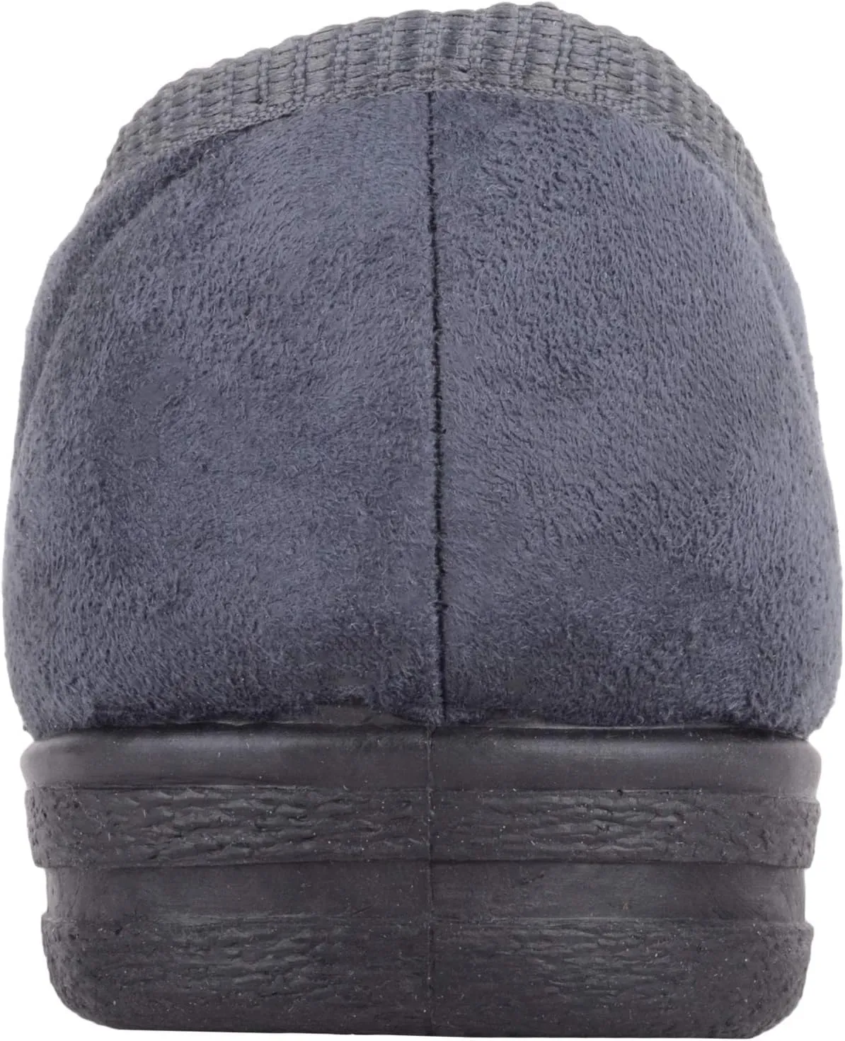 ABSOLUTE FOOTWEAR Mens Traditional Slip On Cotton Check and Velour Slippers with Twin Gusset