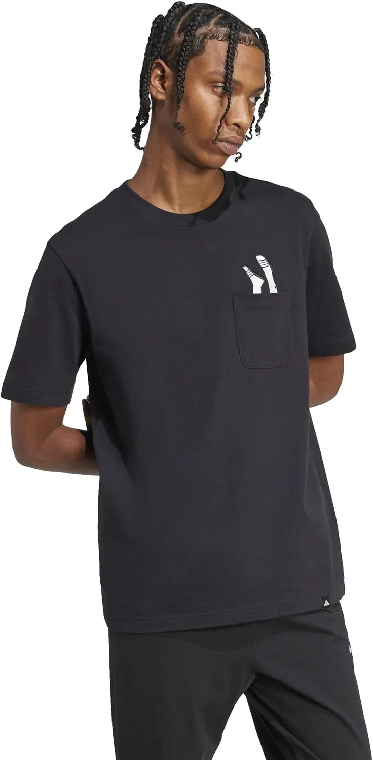 adidas Men's Lounge Slides Pocket T-Shirt