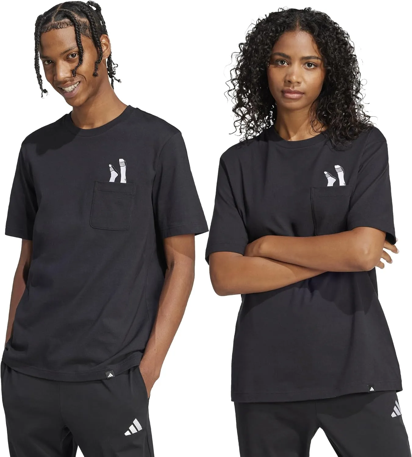 adidas Men's Lounge Slides Pocket T-Shirt