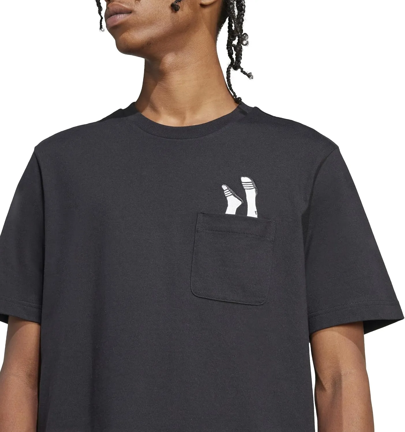 adidas Men's Lounge Slides Pocket T-Shirt