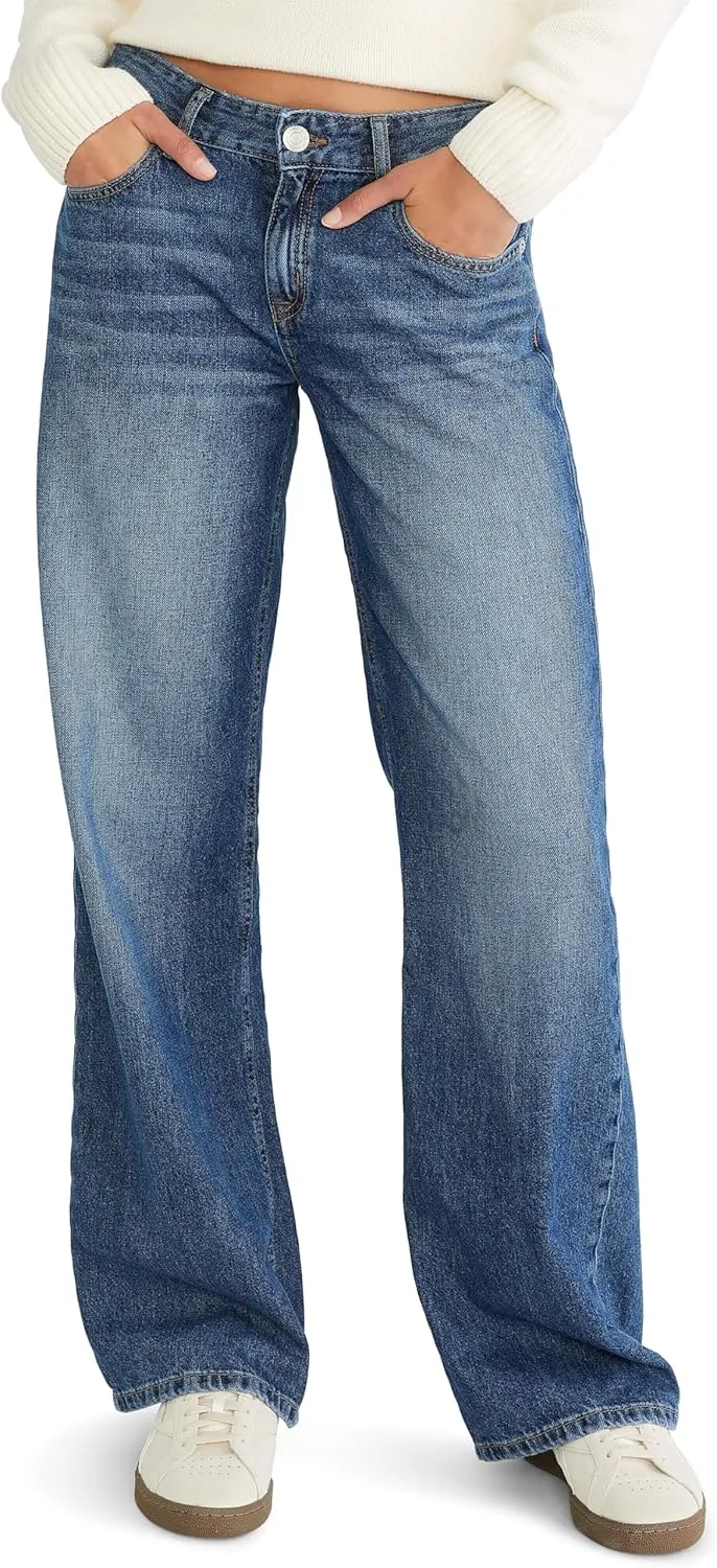 AEROPOSTALE Women's Low Rise Baggy Wide Leg Jean