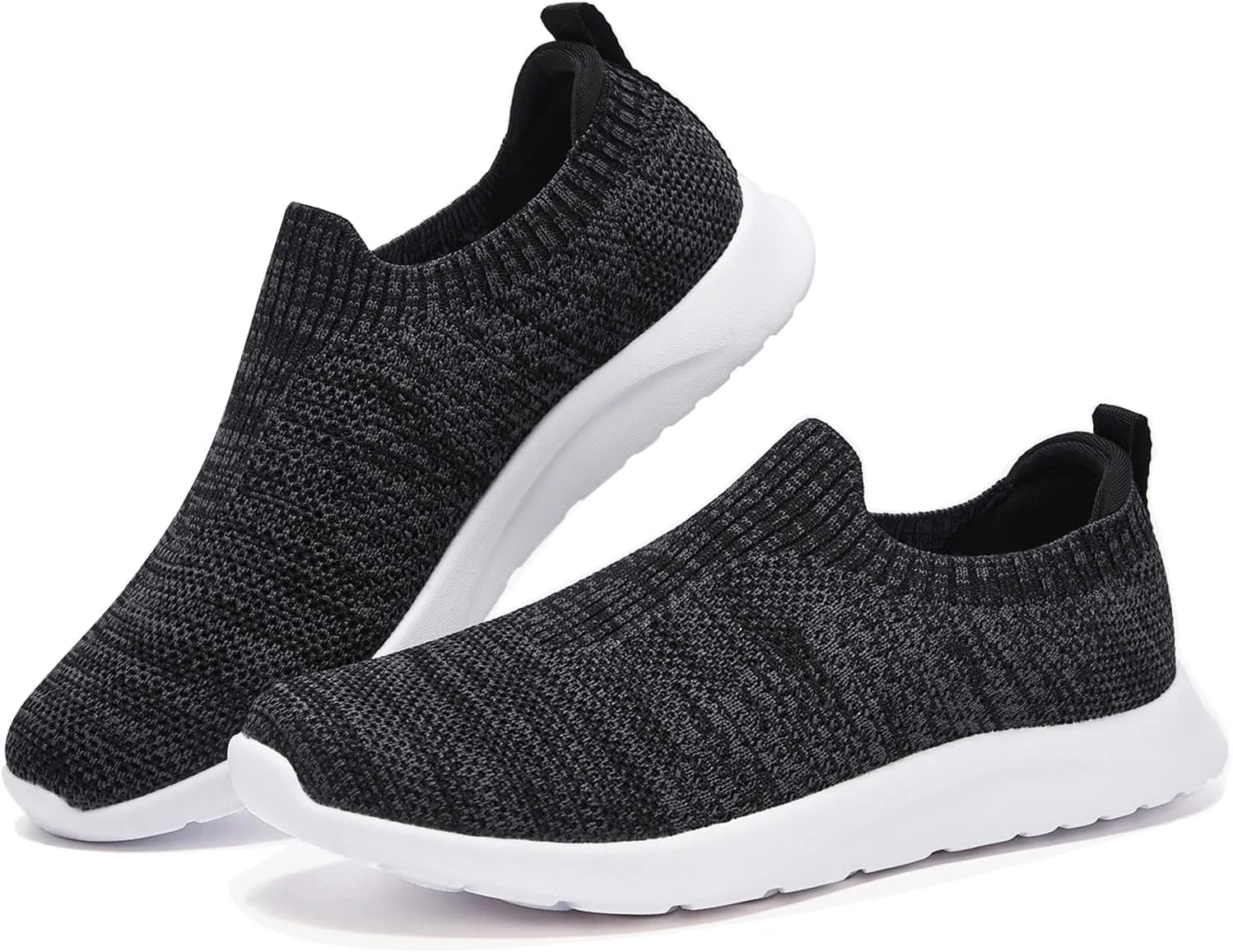ALEADER Women's Slip On Comfort Walking Shoes, Lightweight Stretch Knit Sneakers Breathable Athletic Tennis