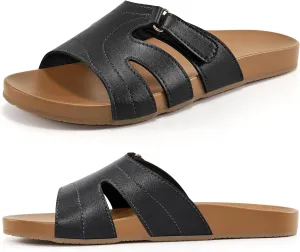Alicegana Slides for Women orthopedic Sandals: Comfortable Summer Slip on Shoes Arch Support Walking Flat Slippers