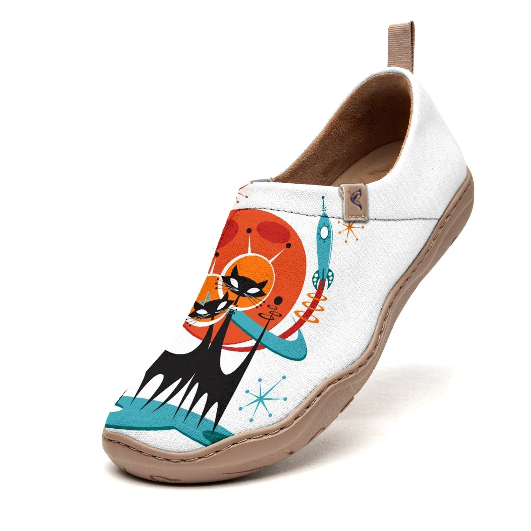 Alien Black Cat  Slip-On