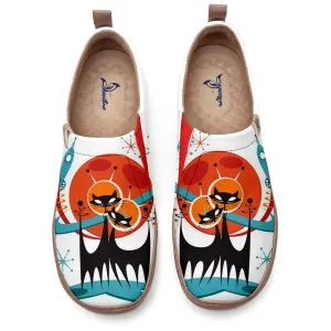 Alien Black Cat  Slip-On
