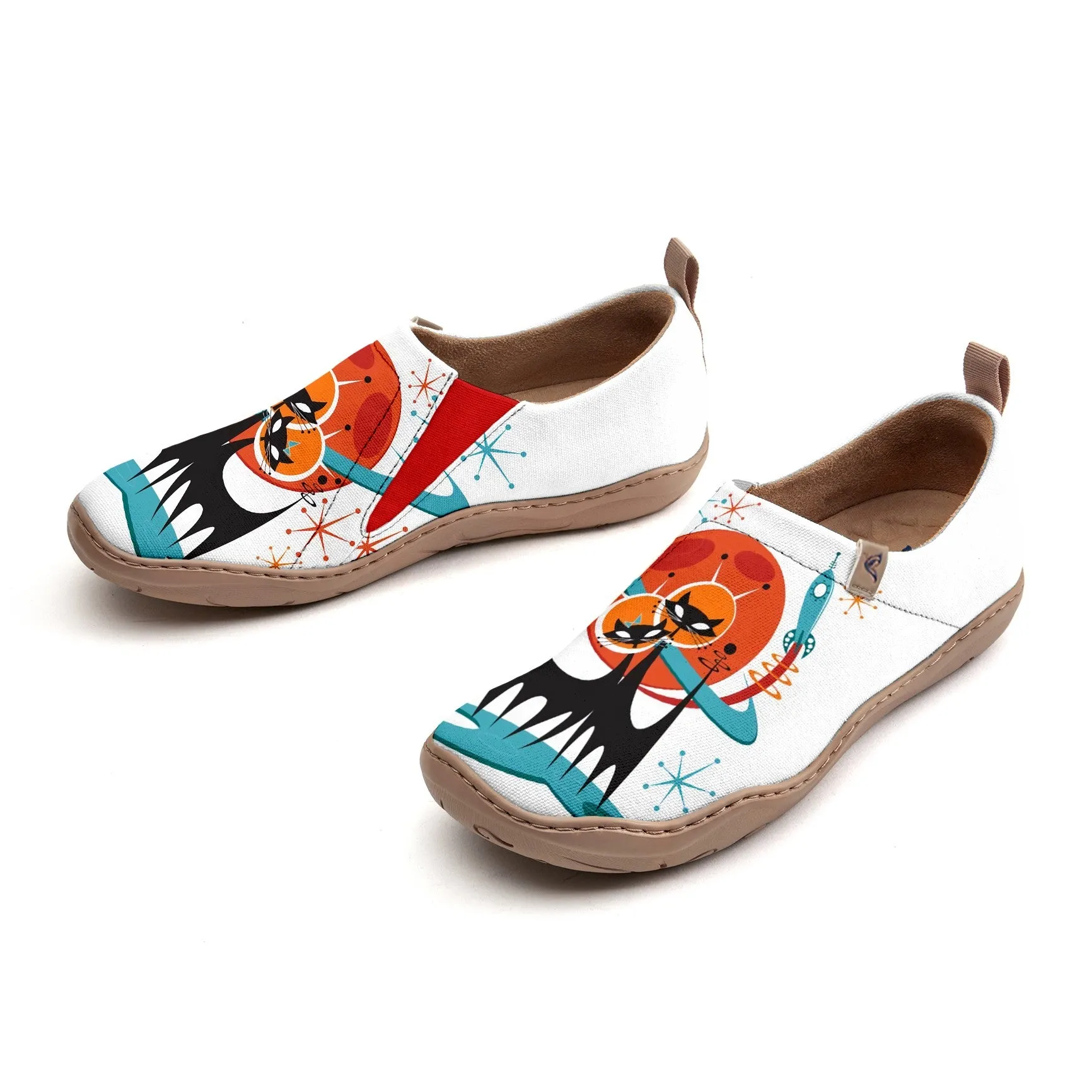 Alien Black Cat  Slip-On