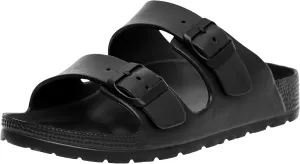 Alpine Swiss Mens Double Strap Slide Sandals EVA Flat Casual Comfortable Shoes