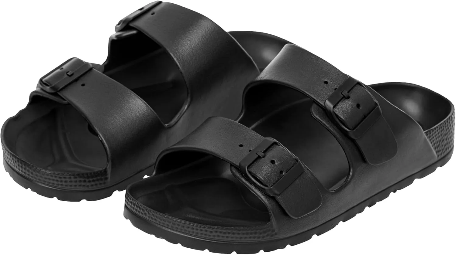 Alpine Swiss Mens Double Strap Slide Sandals EVA Flat Casual Comfortable Shoes