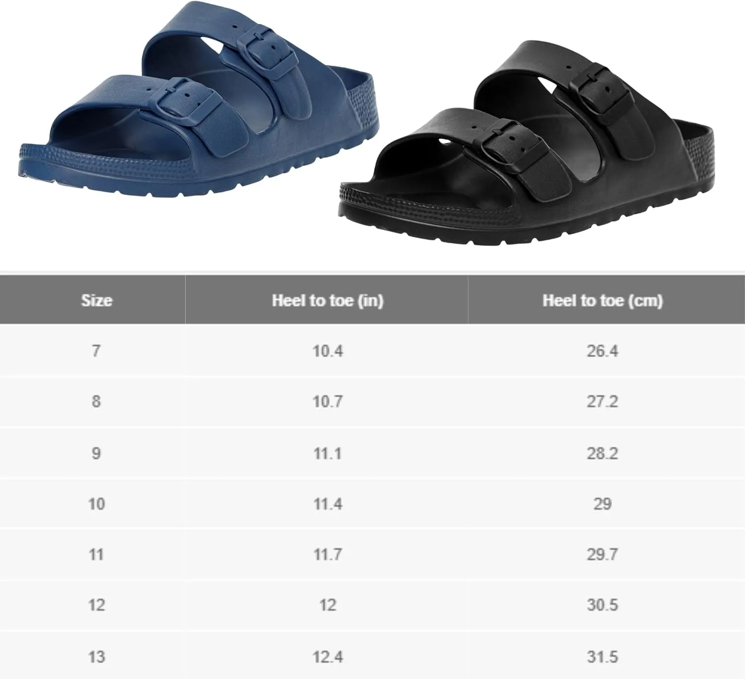 Alpine Swiss Mens Double Strap Slide Sandals EVA Flat Casual Comfortable Shoes
