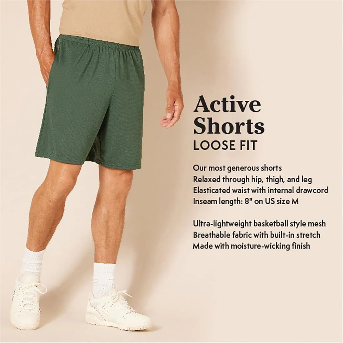 Amazon Essentials Men's Performance Tech Loose-Fit Shorts (Available in Big & Tall), Pack of 2