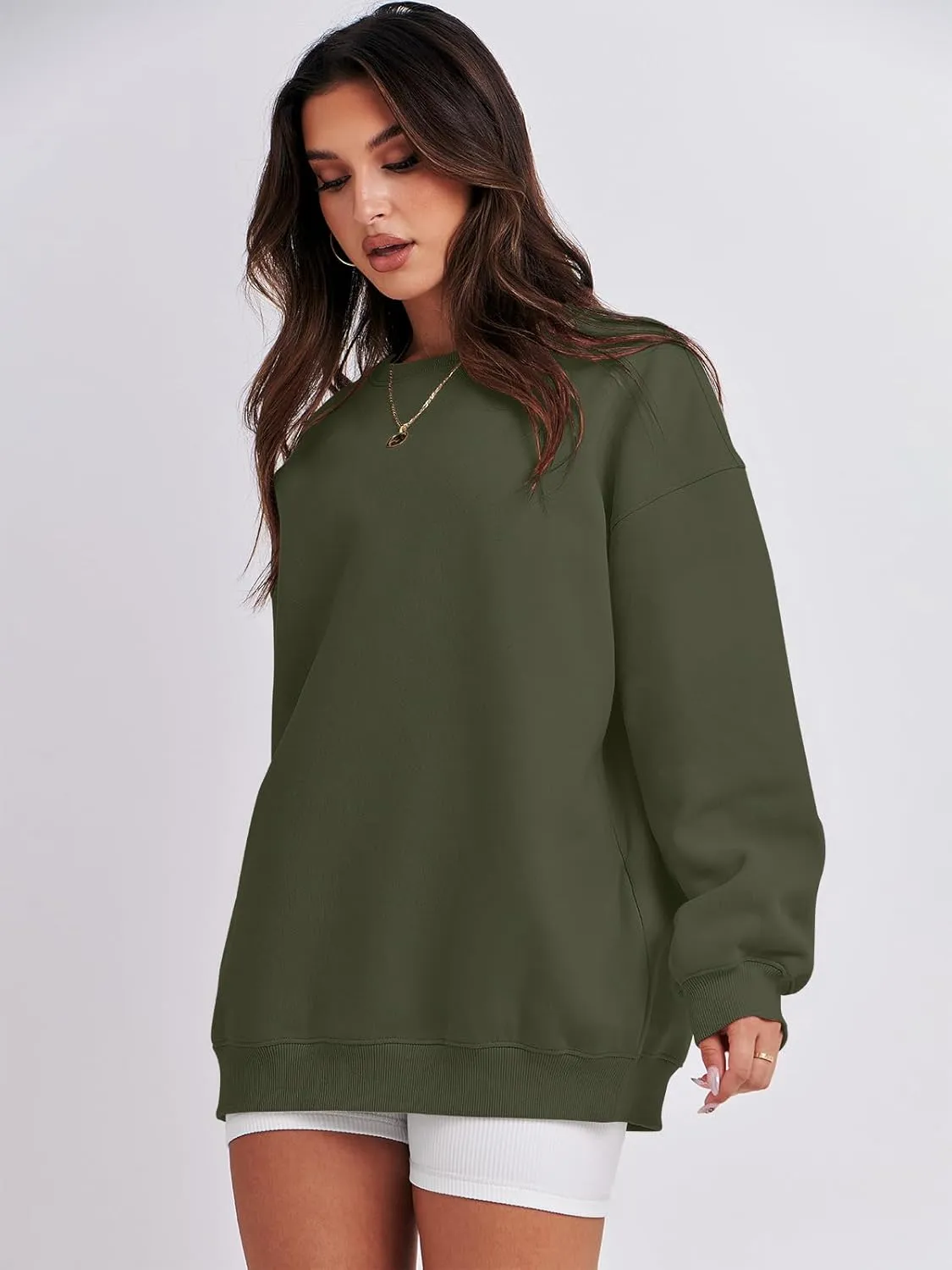ANRABESS Oversized Sweatshirt for Women Crewneck Y2K Hoodies Fleece Casual Comfy Pullover Top Fall Outfits Clothes 2025