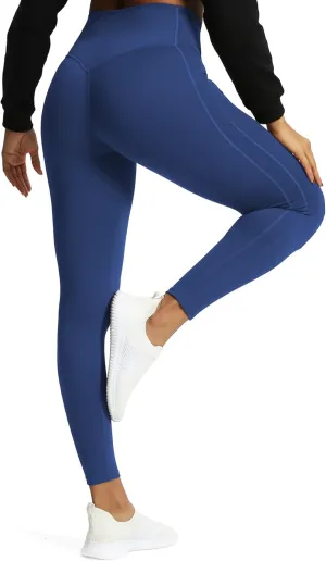 Aoxjox High Waisted Workout Leggings for Women GEO Compression Tummy Control Gym Buttery Soft Yoga Pants 27"