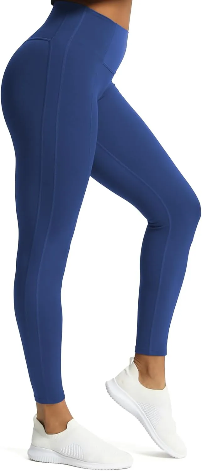 Aoxjox High Waisted Workout Leggings for Women GEO Compression Tummy Control Gym Buttery Soft Yoga Pants 27"
