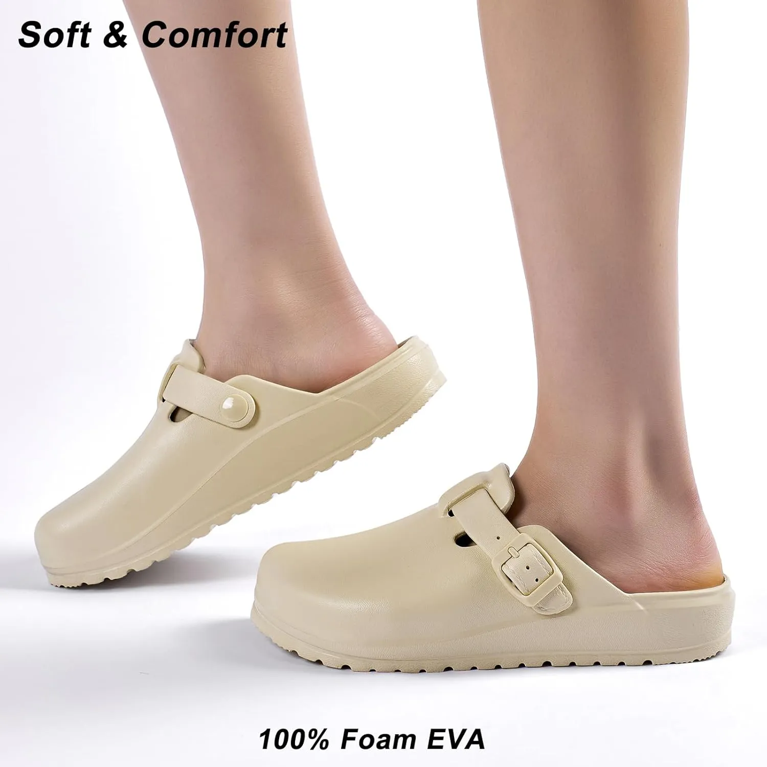 Arch Support Work Clogs Slip Resistant Orthopedic Shoes for Chef Nurse Garden Comfortable, Slip-On Cushion Slide Sandals
