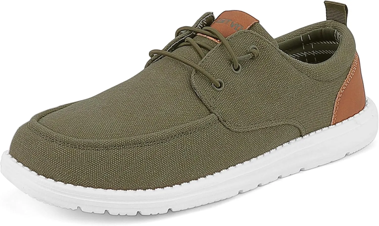 ASITVO Mens Wide Canvas Loafers Slip on Big Size Walking Shoes Width Toe Box Casual Dress Shoes