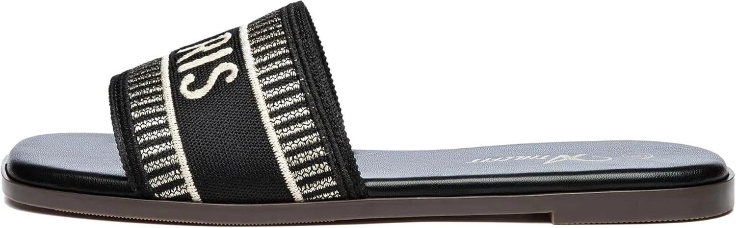 Athlefit Women's Flat Sandals Comfortable Slide Sandals Dressy Summer 2025