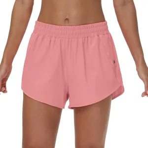 Aurefin Womens Running Shorts with Zip Pocket,Quick Dry Elastic Athletic Track Short for Women Lightweight Gym Workout Shorts