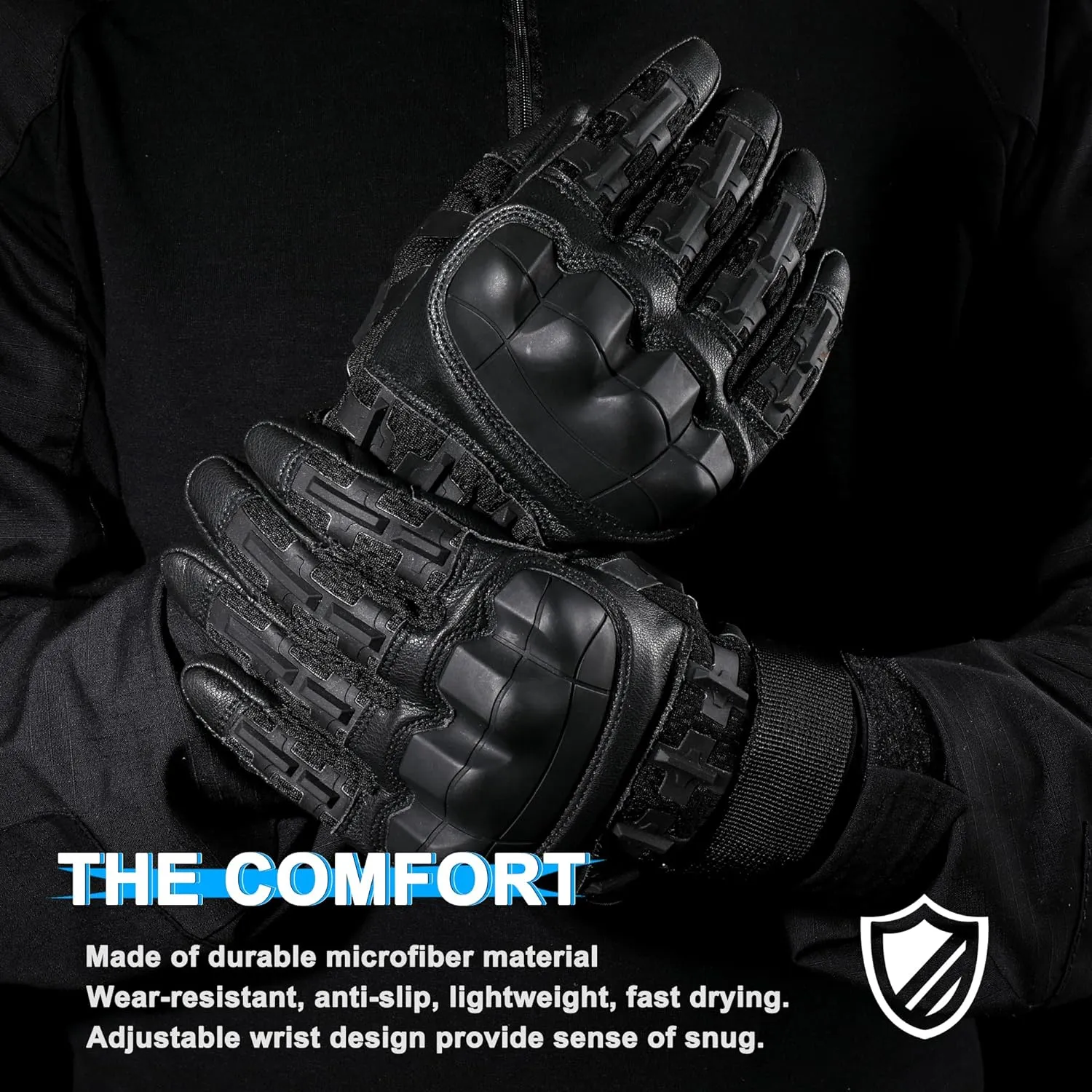 AXBXCX Motorcycle Tactical Gloves for Men - Protection, Flexible, Durable, Touchscreen Capable & Perfect for Outdoor Activities!