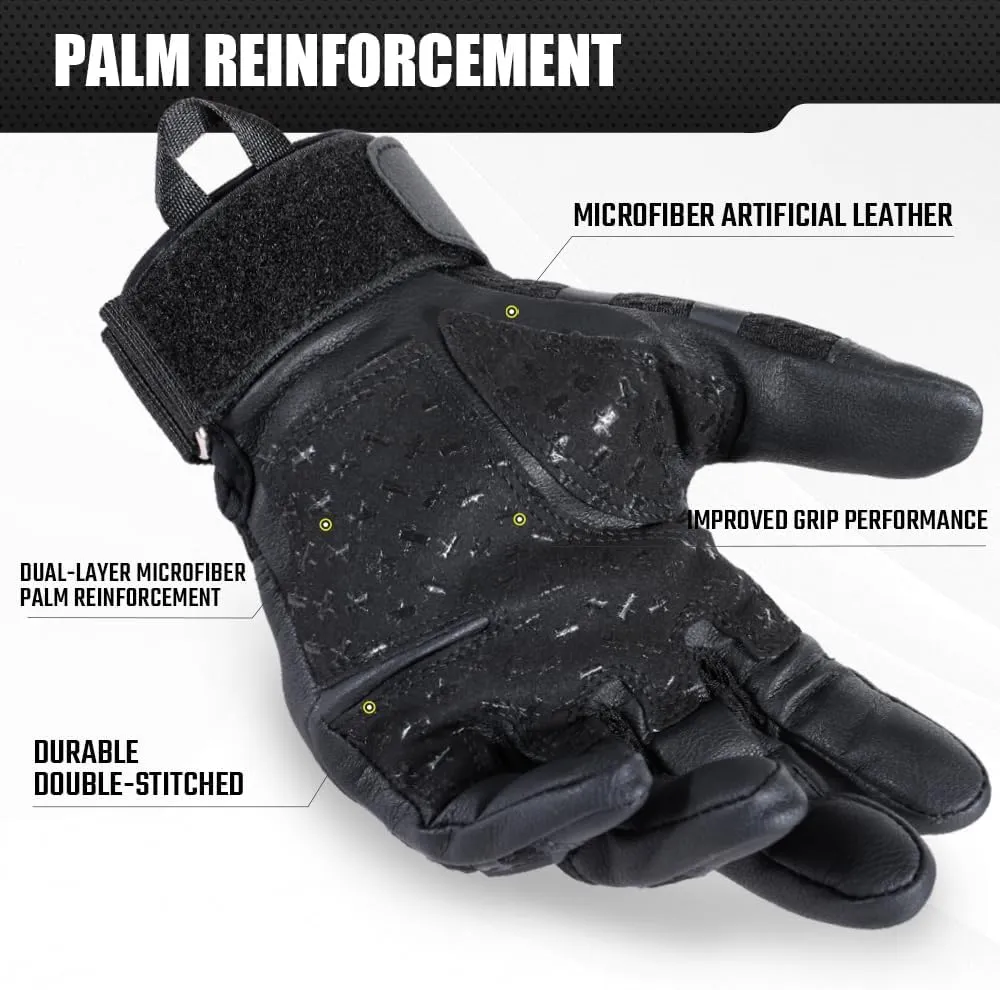 AXBXCX Motorcycle Tactical Gloves for Men - Protection, Flexible, Durable, Touchscreen Capable & Perfect for Outdoor Activities!