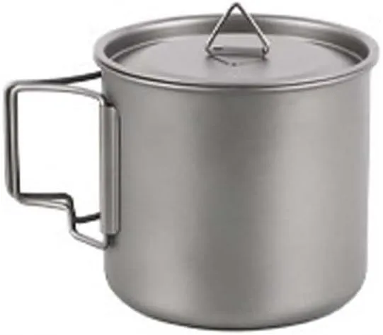 AYULL Pure Titanium Water Cup 500ml, Foldable Coffee Mug With Lid Suitable For Outdoor Camping Or Home Use