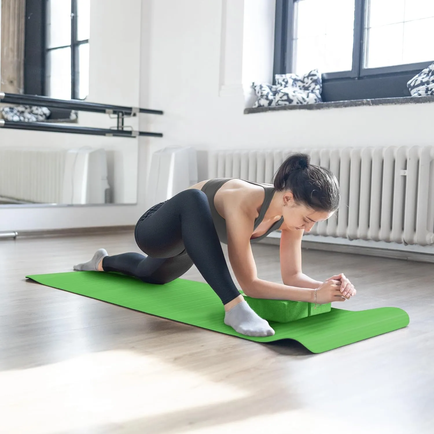 BalanceFrom 7-Piece Set - Include Yoga Mat with Carrying Strap, 2 Yoga Blocks, Yoga Mat Towel, Yoga Hand Towel, Yoga Strap and Yoga Knee Pad, Multiple Colors