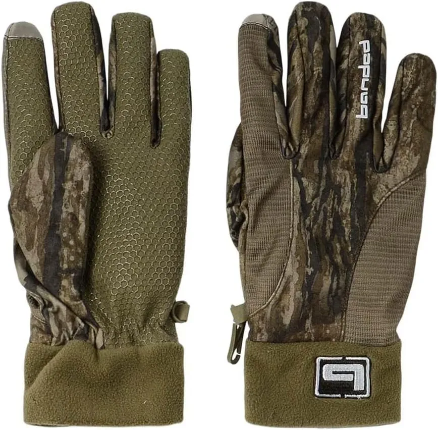 Banded Men's TEC Breathable Vented Camo Hunting Gloves with Honeycomb Non-Slip Grip on Palm and Fingers