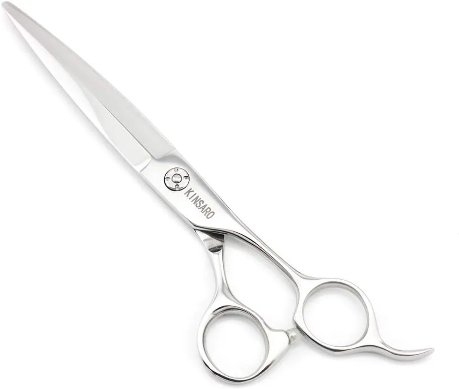 Barber Scissors 7" Professional Sliding Hair Scissors Willow Shape Sliding Hair Shears Professional Haircut Shears Razor Edge 440c Barber Shears KINSARO for Hairdresser Barbershop or Home Use