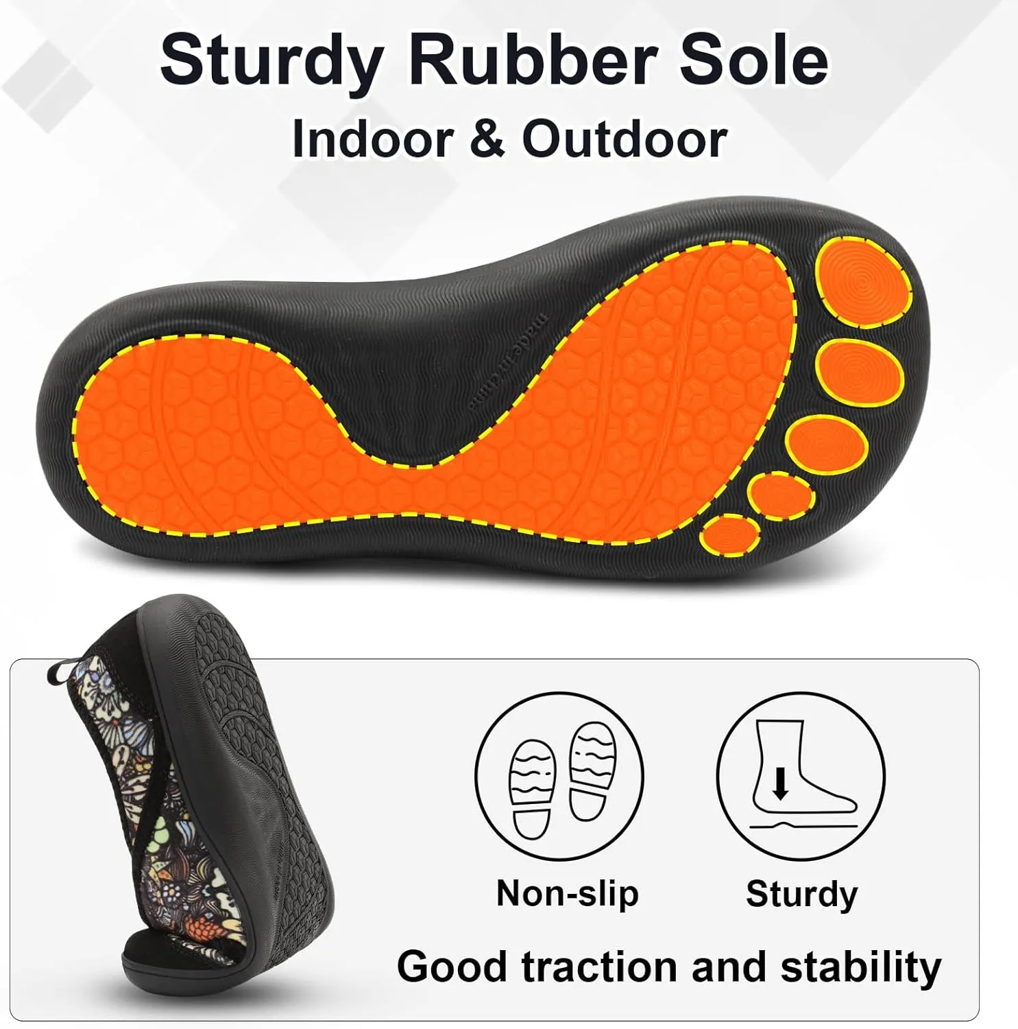 BARERUN Womens Slippers Wide Diabetic Shoes for Women Adjustable House Slippers Swollen Bunions Neuropathy House Shoes Stable Non Slip Barefoot Walking Shoes Indoor Outdoor