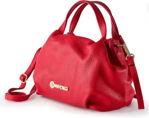 Baroncelli Italian Leather Purse for Women Genuine Soft Leather Medium Size Shoulder Crossbody Bag Made in Italy