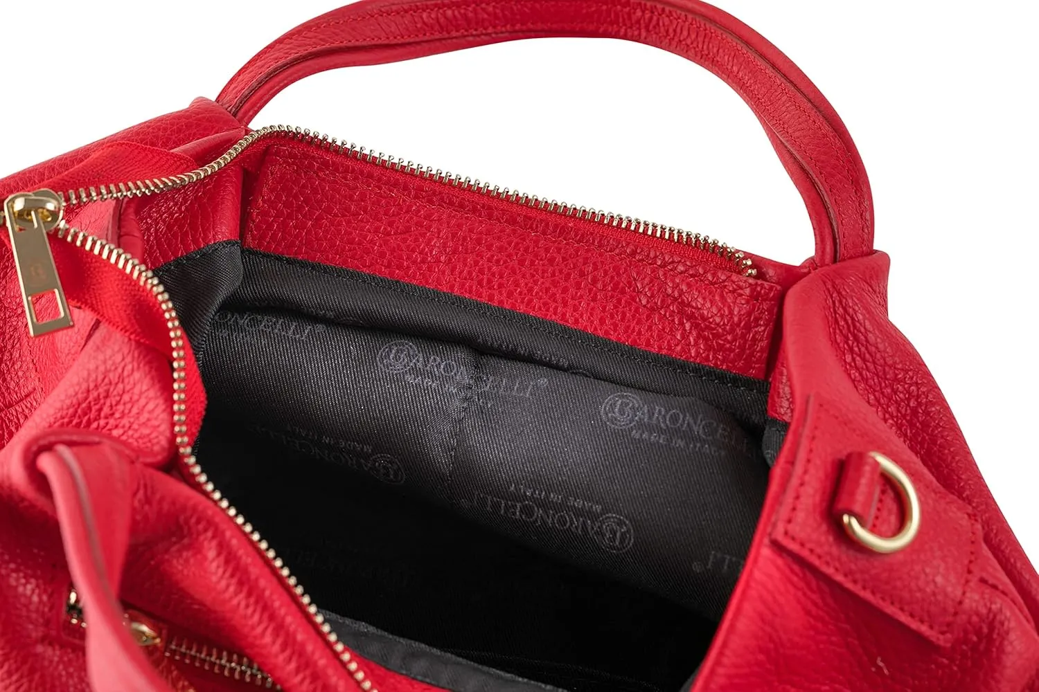 Baroncelli Italian Leather Purse for Women Genuine Soft Leather Medium Size Shoulder Crossbody Bag Made in Italy