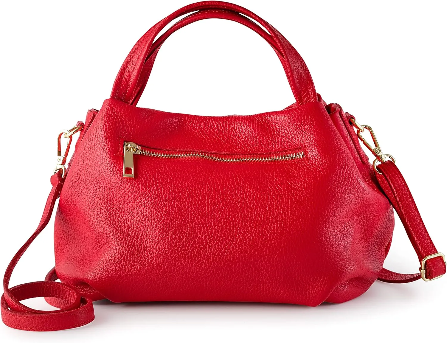 Baroncelli Italian Leather Purse for Women Genuine Soft Leather Medium Size Shoulder Crossbody Bag Made in Italy