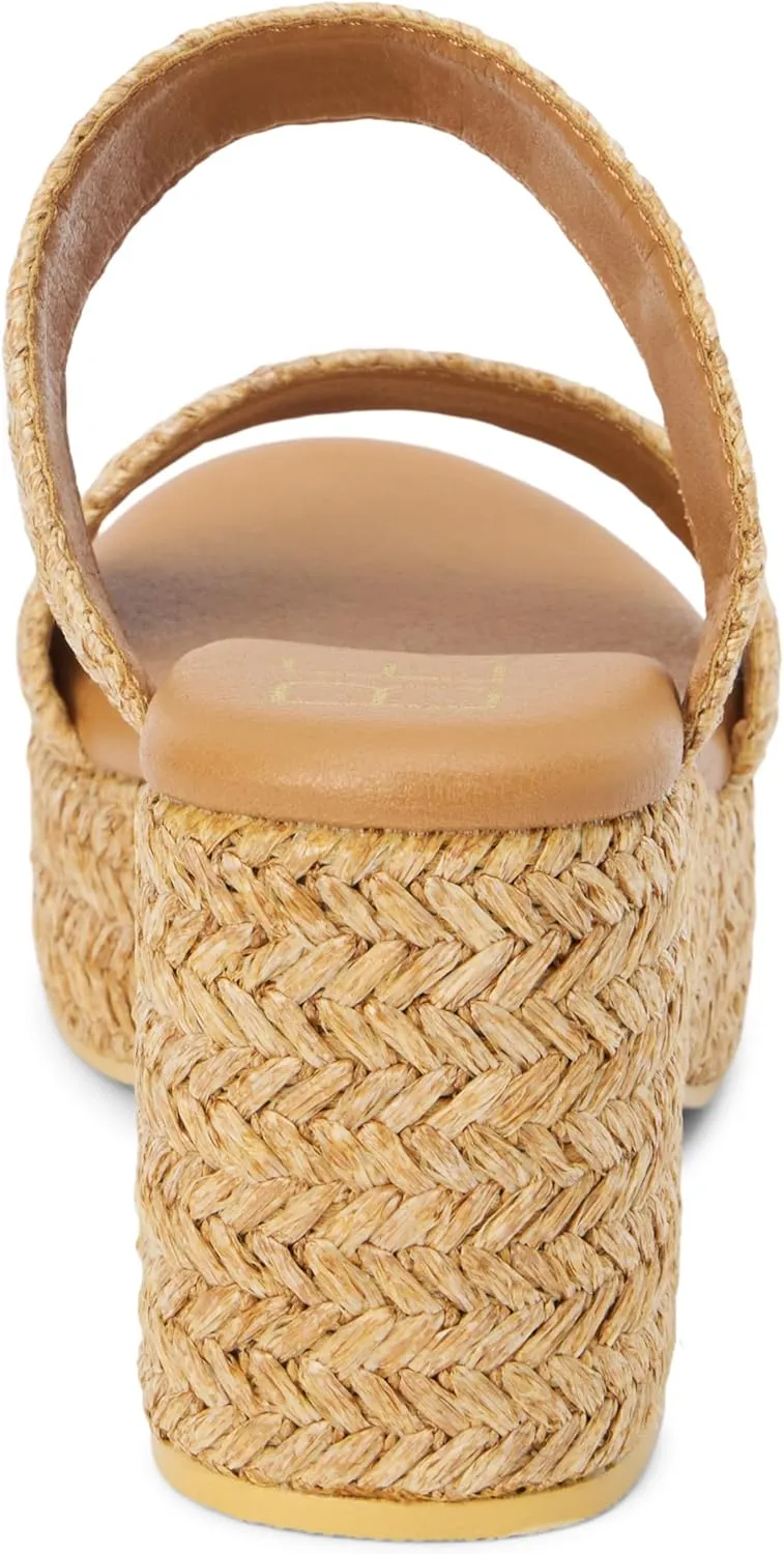 BEACH by Matisse Womens Ocean Ave Platform Block Casual Sandals Casual High Heel 3" & Up - Beige