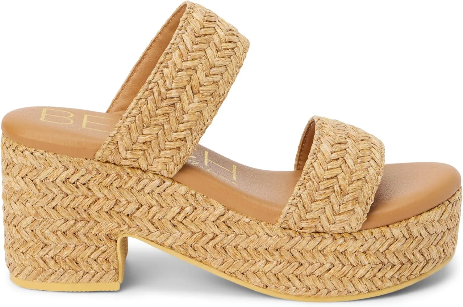 BEACH by Matisse Womens Ocean Ave Platform Block Casual Sandals Casual High Heel 3" & Up - Beige